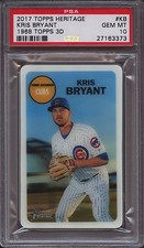 2017 Topps Heritage 1968 Topps 3D KB Kris Bryant  PSA 10 Gem Mint Pop 2