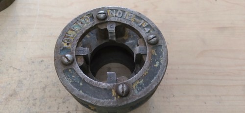 USED TOLEDO #12 1-1/4" NPT DIE HEAD - CHIPPED TEETH - DROP HEAD TYPE - Picture 7 of 11