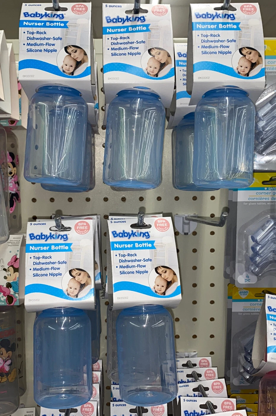 5 BABYKING 5oz. NURSER BOTTLES * BPA Free 5 Ounce Blue Baby King Bottle NEW