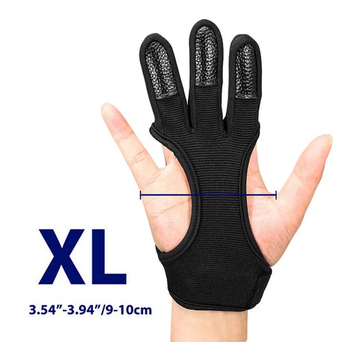 Archery Glove Finger Tab Leather Guard For Recurve/Compound Bow 3 Finger Gloves - Picture 11 of 16