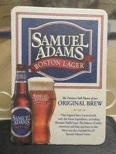 SAMUEL ADAMS BOSTON LAGER DOUBLE-SIDED COASTER 