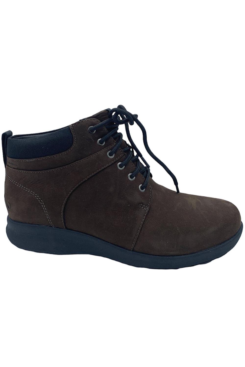 Кожаные ботинки Clarks на шнуровке из неструктурированной кожи Un Adorn Walk Brown 9990₽