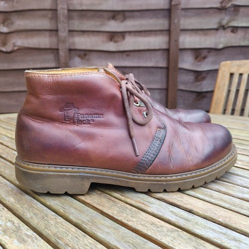 Panama Jack Brown Leather Boots UK 7 EU40 Ankle Lace up Waterproof Made in Spain - Picture 17 of 23