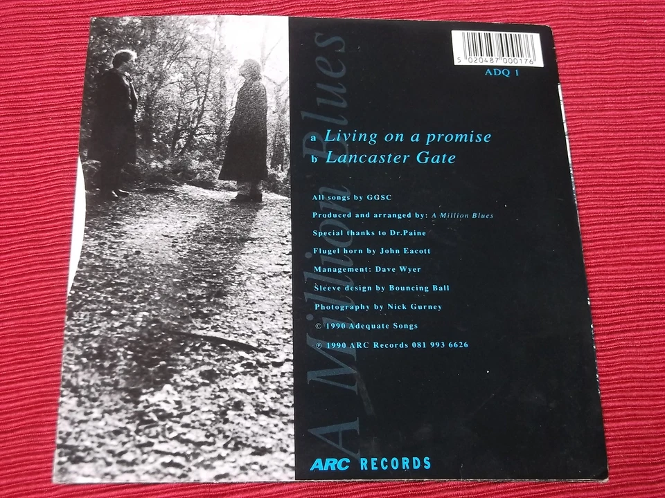 A Million Blues:   Living On A Promise  7"   EX+  promo - Image 3 of 4