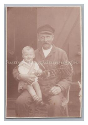 Proud Father with Son - Portrait Child Young Man - Vintage Photo 1930s1920s