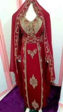 Long Ramzan Farasha Dress Dubai Abaya Hand Work Gown Kaftan SALE Eid Moroccan