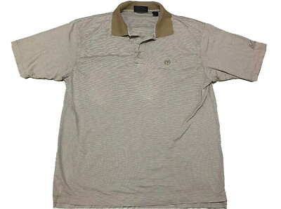 BACARDI Striped Polo Shirt Mens Sz Large Short Sleeve A9