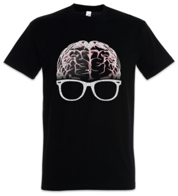 Nerd Brain T-Shirt Fun Geek Nerd Computer Scientist Coder Glasses Gamer Gaming