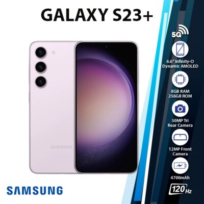 (Unlocked) Samsung Galaxy S23+ 5G 8+256GB Dual SIM Android Cell Phone   PURPLE