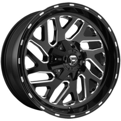 20x9 +20 Fuel 1PC D581 Triton 6x120,6x5.5 Gloss Black Milled Wheels (Set of 4)