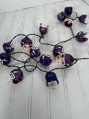 Vintage 1980s Light String Mini Football Helmet's Minnesota Vikings - Picture 2 of 9