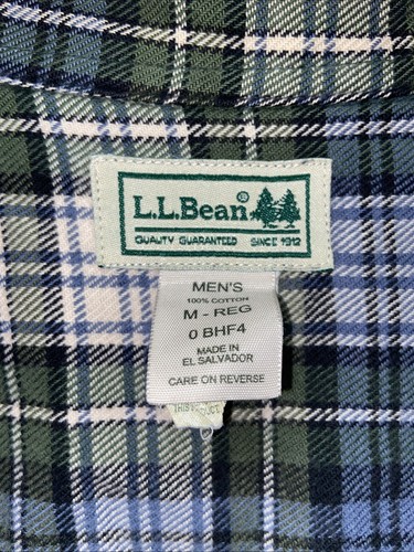 2 L L BEAN Men’s Button Down Flannel Shirts Size Medium Cotton - Picture 8 of 11