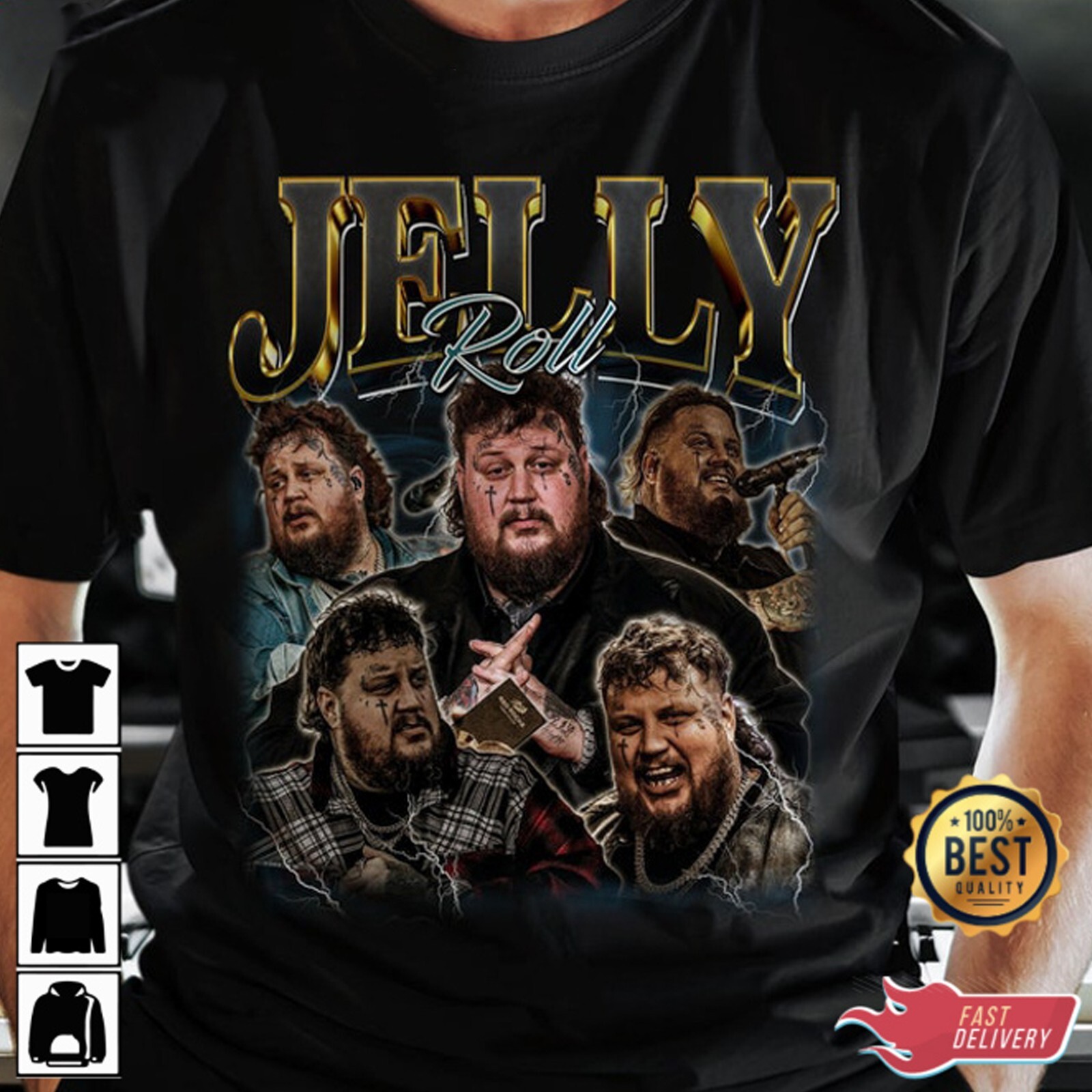 Hot Jelly Roll Concert New Popular Men S-5XL Tee