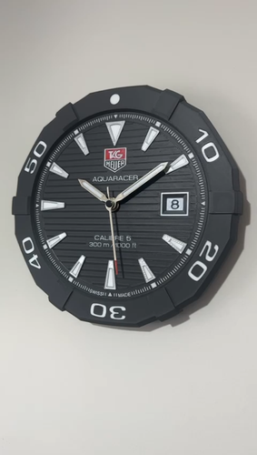 TAG Heuer Aquaracer Calibre 5–inspired 3D printed wall clock - Video 1 of 1