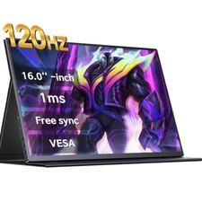 UPERFECT 16 Inch 1920x1200 Portable Monitor 120Hz Gaming Monitor for PS4/5 Xbox