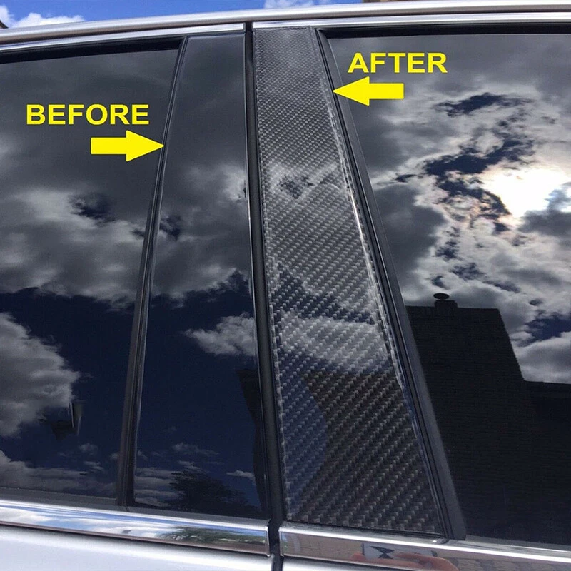 Kit de moldura de postes de pilar de fibra de carbono para Honda Odyssey 2005 2006 2007 2008 2009 10 Foto 4 de 4