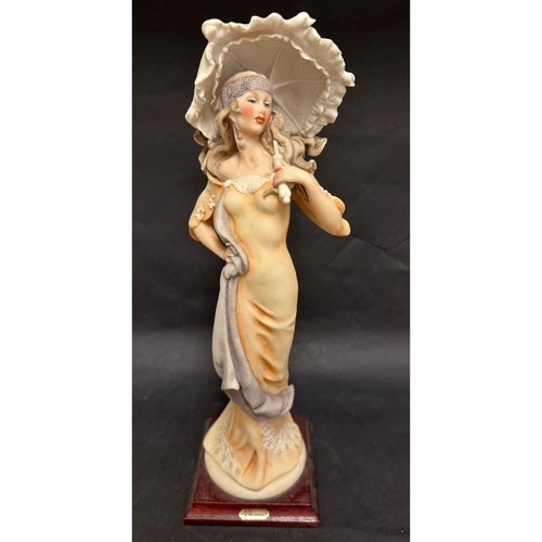 Giuseppe Armani Capodimonte Woman with Parasol Statue Figure Art Deco Style