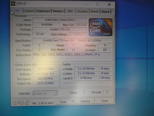 Intel E8400 2GB DDR2 Gigabyte 945GCMX-S2 SSD64GB SANDISK HDD200GB SAMSUNG - Picture 11 of 12