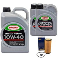 MotoröL Set Syntech 10W-40 Meguin 7 Liter + ÖLfilter FüR Mercedes C-Klasse W203
