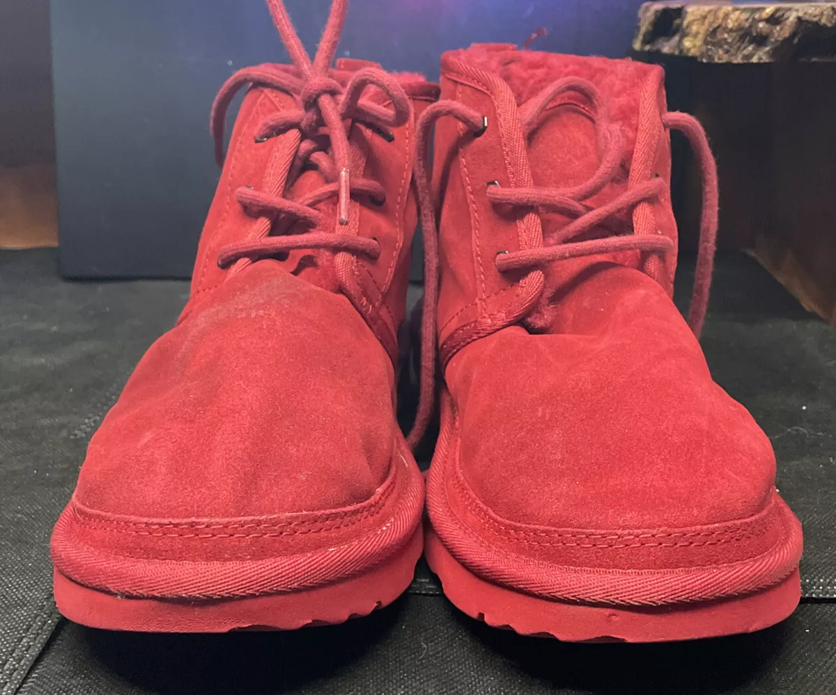 Authentic UGG Women s Winter Boots Shoes Neumel Red Lace Up SIZE 6