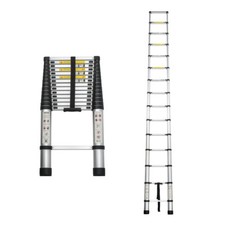 Telescoping Ladder 14.5FT, Aluminum Alloy Folding Ladder Portable Multi-Purpose
