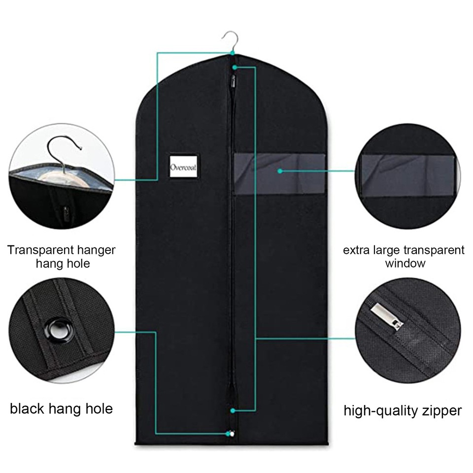 Garment Bag Suit Bags For Travel Storage Zippered Suit Cover Protector