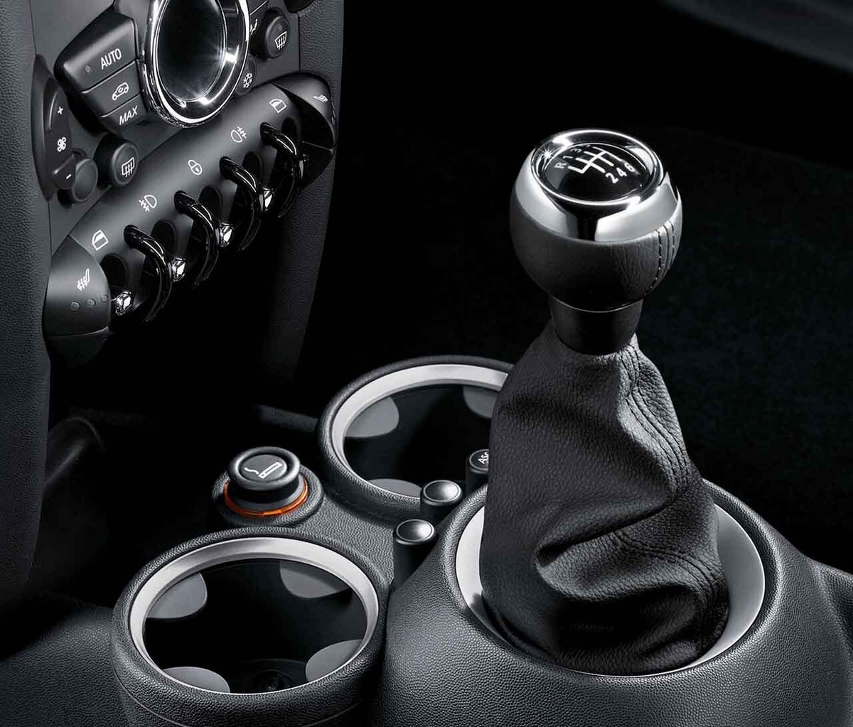 ミニ クーパー 40th ハンドルノブ MINI Genuine Gear Lever Knob Leather With Gaiter 6 Speed Silver