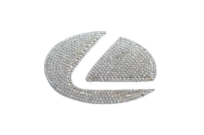 2 PIEZAS EMBLEMA INSIGNIA TAPA MALETERO CRISTAL (HECHO CON SWAROVSKI) PARA LEXUS LS430 SC430 Foto 2 de 4