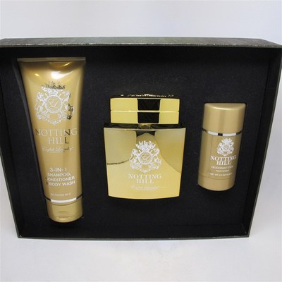 English Laundry for Him 3 Pc Set: 3.4 oz EDP Spray, Deo Stick & Shampoo NIB