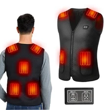 Sojoy Washable Heated Vest Warm USB Charging Electric Heating Vest 7 Heated Zone