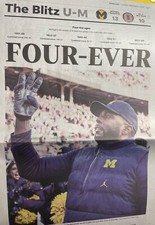 MICHIGAN FOOTBALL DETROIT FREE PRESS NEWSPAPER 1DEC2024 GOBLUE FOUR-EVER SHERRON MICHIGAN FOOTBALL DETROIT FREE PRESS NEWSPAPER 1DEC2024 GOBLUE FOUR-EVER SHERRON