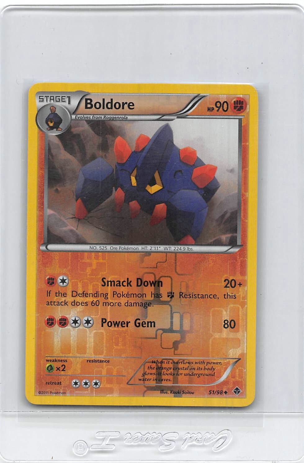 Boldore 51/98 - Emerging Powers - Uncommon - Reverse Holo - Pokemon Card - NM