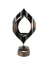 Vintage Brutalist Copper Mid Century Tabletop Candle Holder by MASCOT