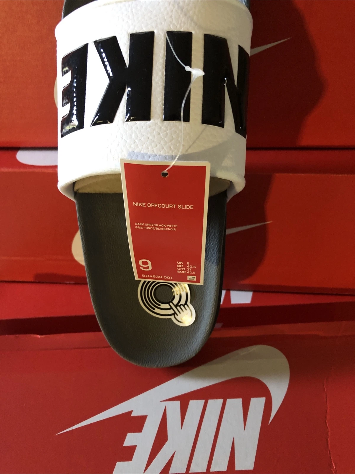 Sandali Nike Victori One Slide Print nuovi uomo CN9678 008 neri