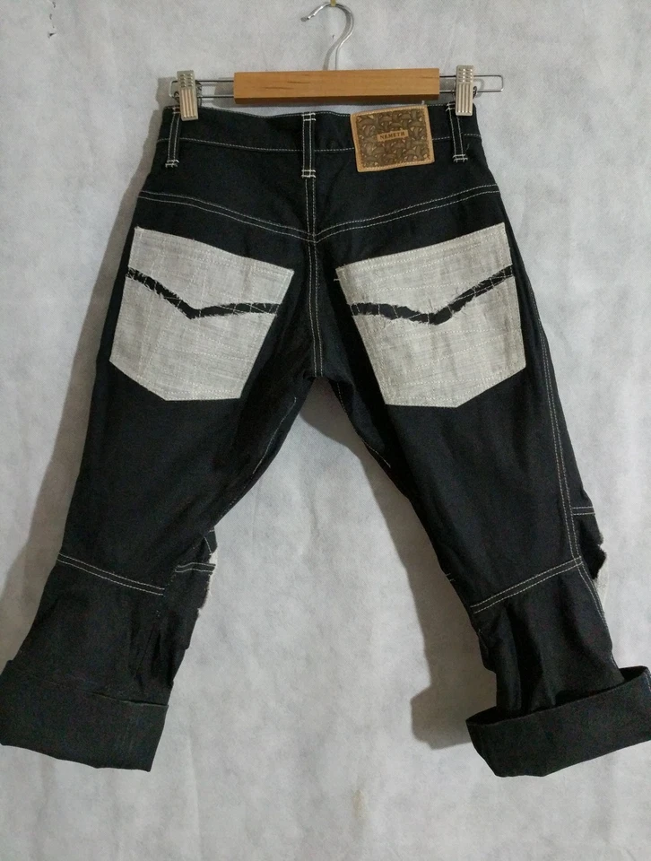 Christopher Nemeth утка холст колена нашивка укороченные брюки маленький (XS) - Изображение 3 из 4