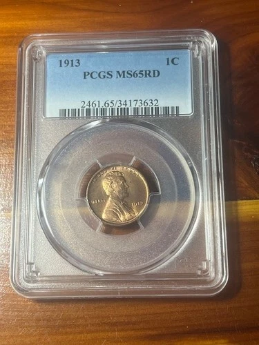 1913 Lincoln Wheat Cent PCGS MS 65 Red