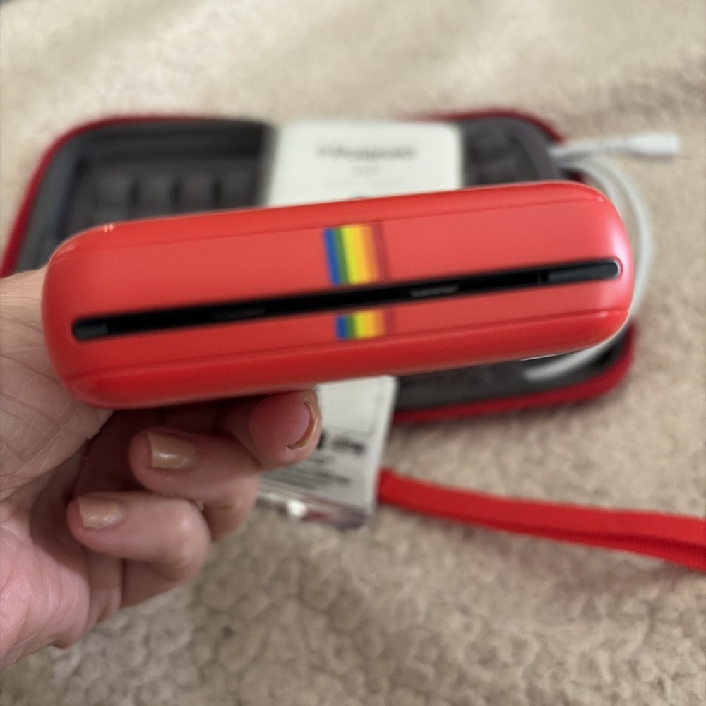 Polaroid Zip Zink Instant Photo Printer Red with Khanka Case