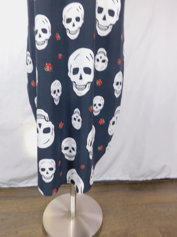 Vestido No Boundaries Mujer XL Calavera Estampado Rosa Manga Corta Gótico Halloween Foto 3 de 4