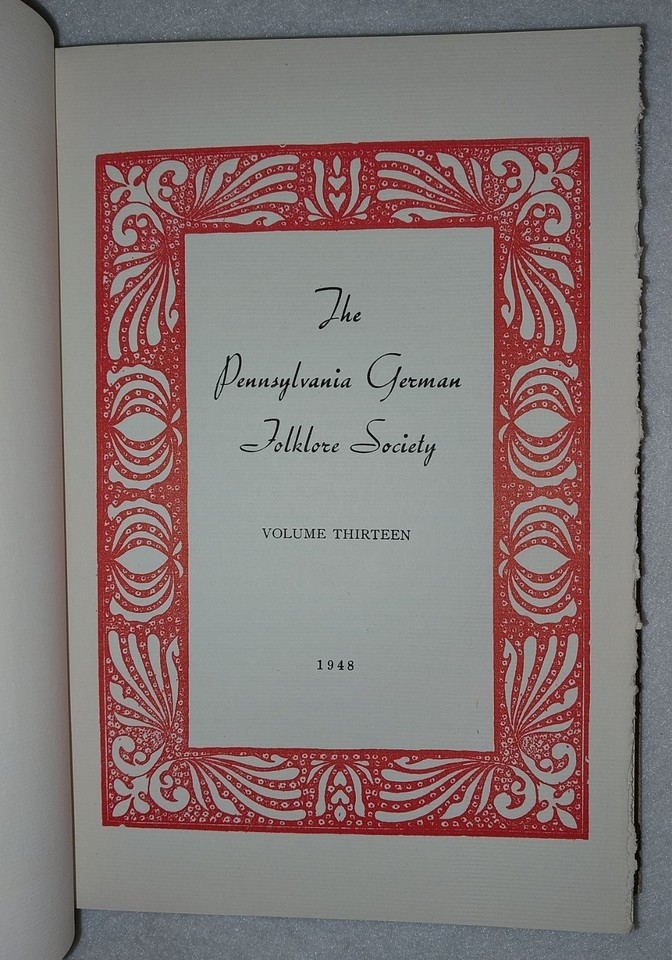 RARE The Pennsylvania-German Folklore Society Vol. 13 / 1948 Coverlets ...