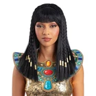 Black Braided Cleopatra Wig Adult Womens Smiffys Fancy Dress Costume Accessory