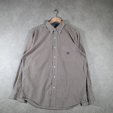 Vintage Chaps Checkered Long Sleeve Button Shirt Men’s Medium Grey