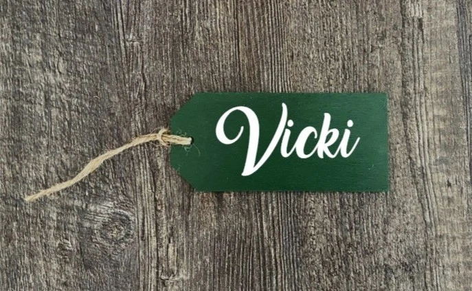 Christmas Stocking Name Tags/ Wooden Name Tag/ Personalized Stocking Tag - Image 2 of 4