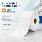 4"x6" White Direct Thermal Labels for Zebra ZD220 ZD230 ZD420 ZD421 Rollo Eltron