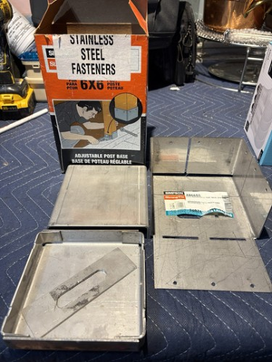 #ad #ad Simpson Strong Tie ABU66SS 6quot; x 6quot; Stainless Steel Adjustable Post Base NIB $45.00