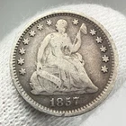 1857-P Seated Liberty Half 1/2 Dime 5 Cents 90% Silver US H10c US Type Coin
