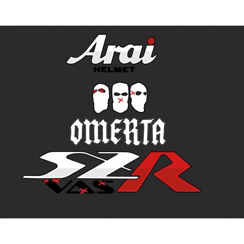 Stickers Arai Omerta film adhésif anti-UV et imperméable pour deux-roues