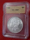 1880 MORGAN S$1 SILVER DOLLAR ICG - MS61                  #MF-0554