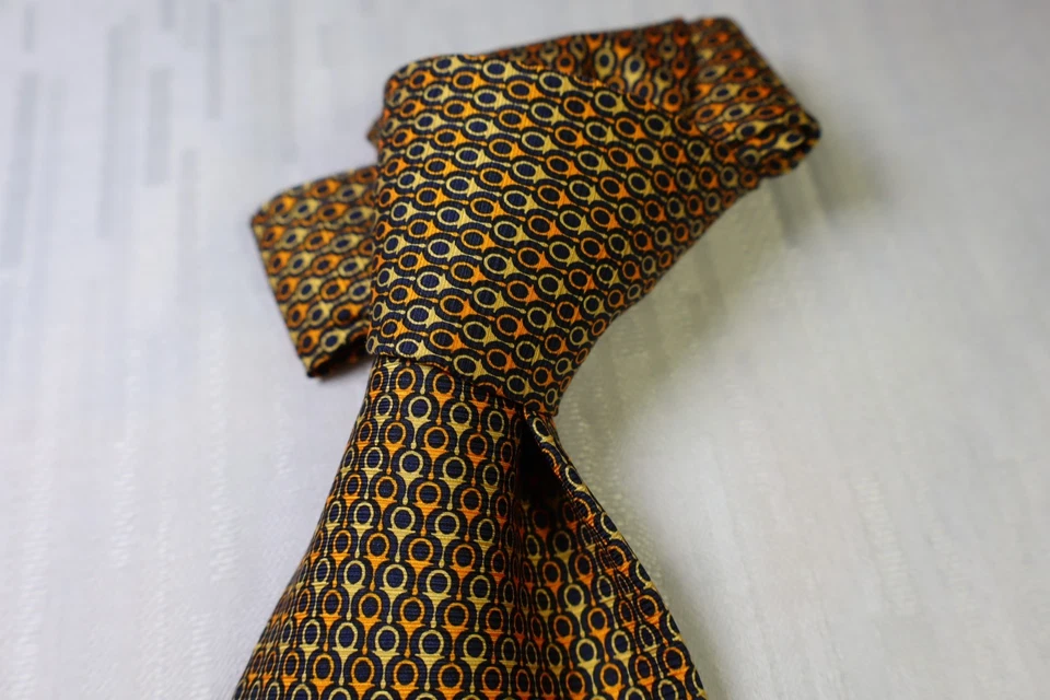 Corbata Les Copains 100% Seda Corbata Cravatta Hecha en Italia Vintage Clásica Foto 3 de 4