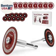 20PCS（10 * 1.5"+10 * 1.97"） Cut off Wheels with 3PCS Shank(1/4" Hex Shank+1/4" M