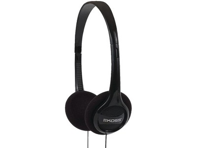 Lightweight Portable On Ear Headphones Black Stereo Audio